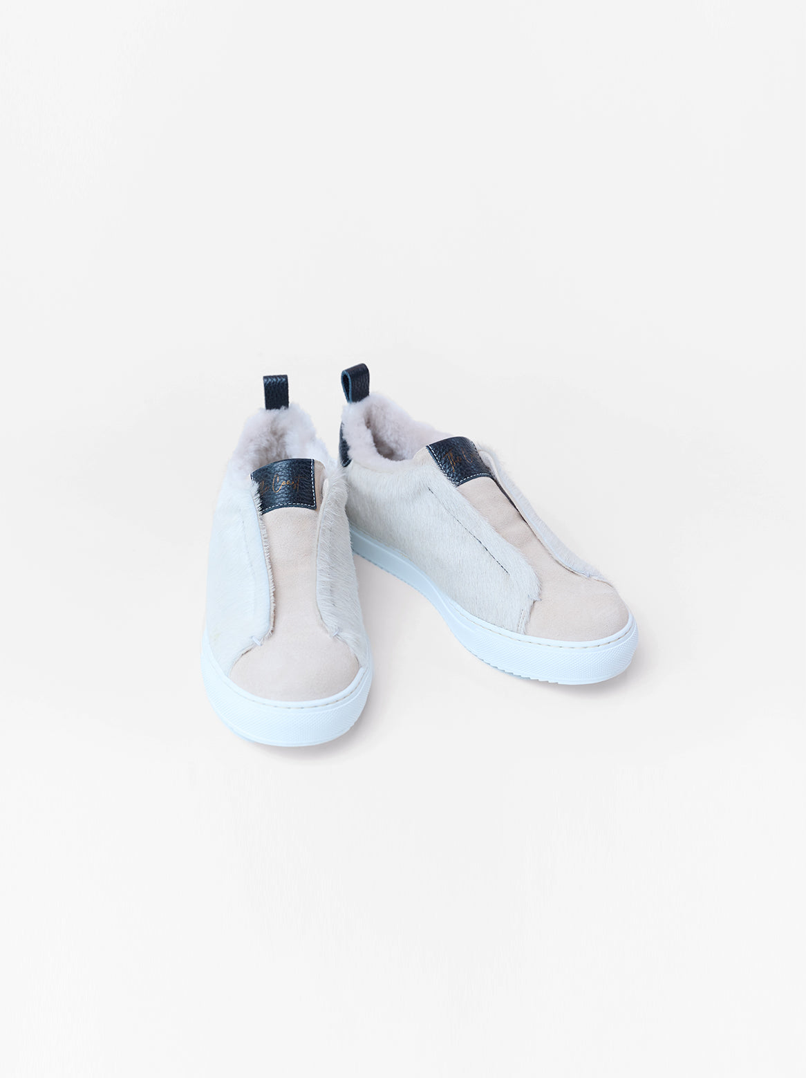Alexa Slip-In Lammfell Schwarz/Creme