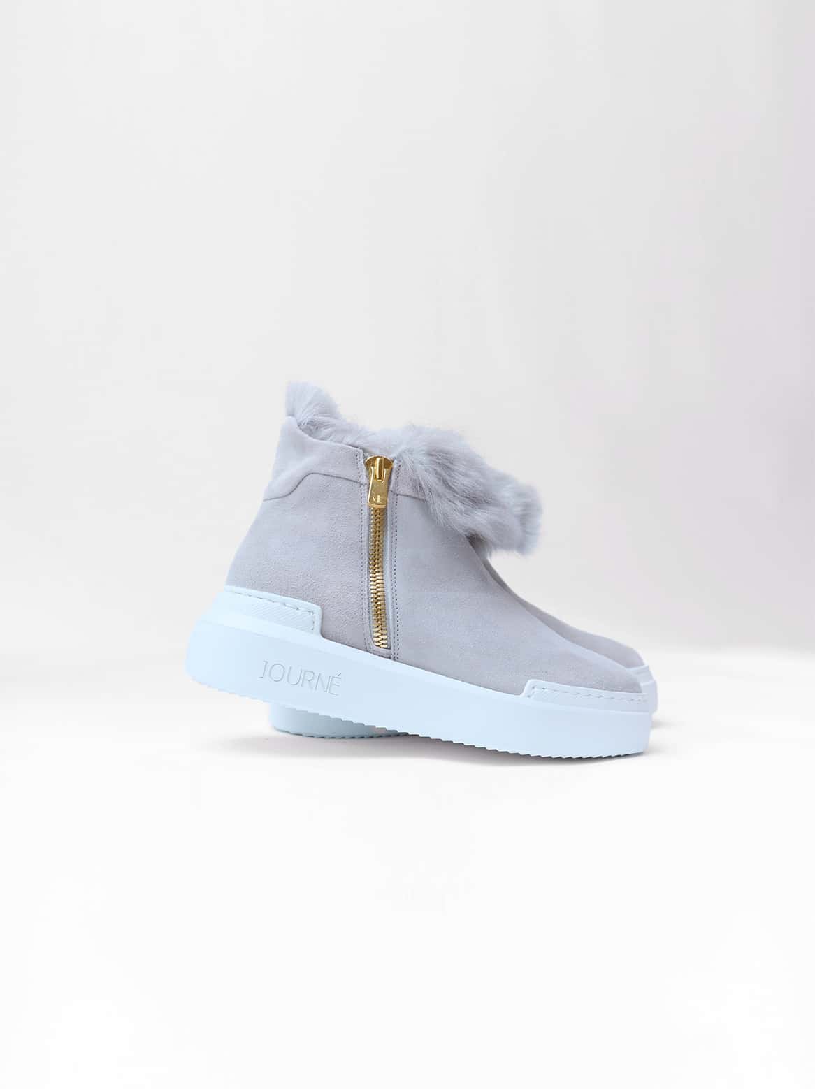 Exklusiver Luxus Chelsea-Stiefel in Grau
