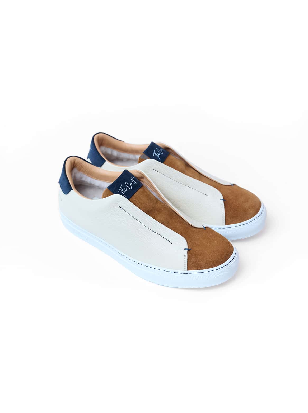 Beni Slip-In mit Lammfell gefüttert in Creme-Cognac