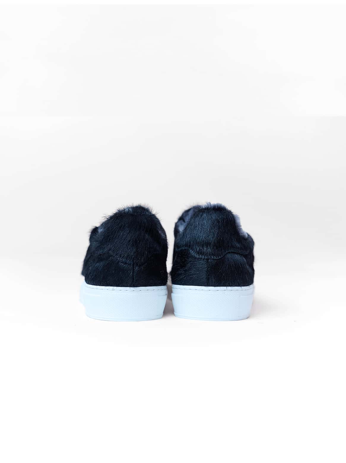 Matteo Cavallino Luxus Sneaker Lammfell in Schwarz