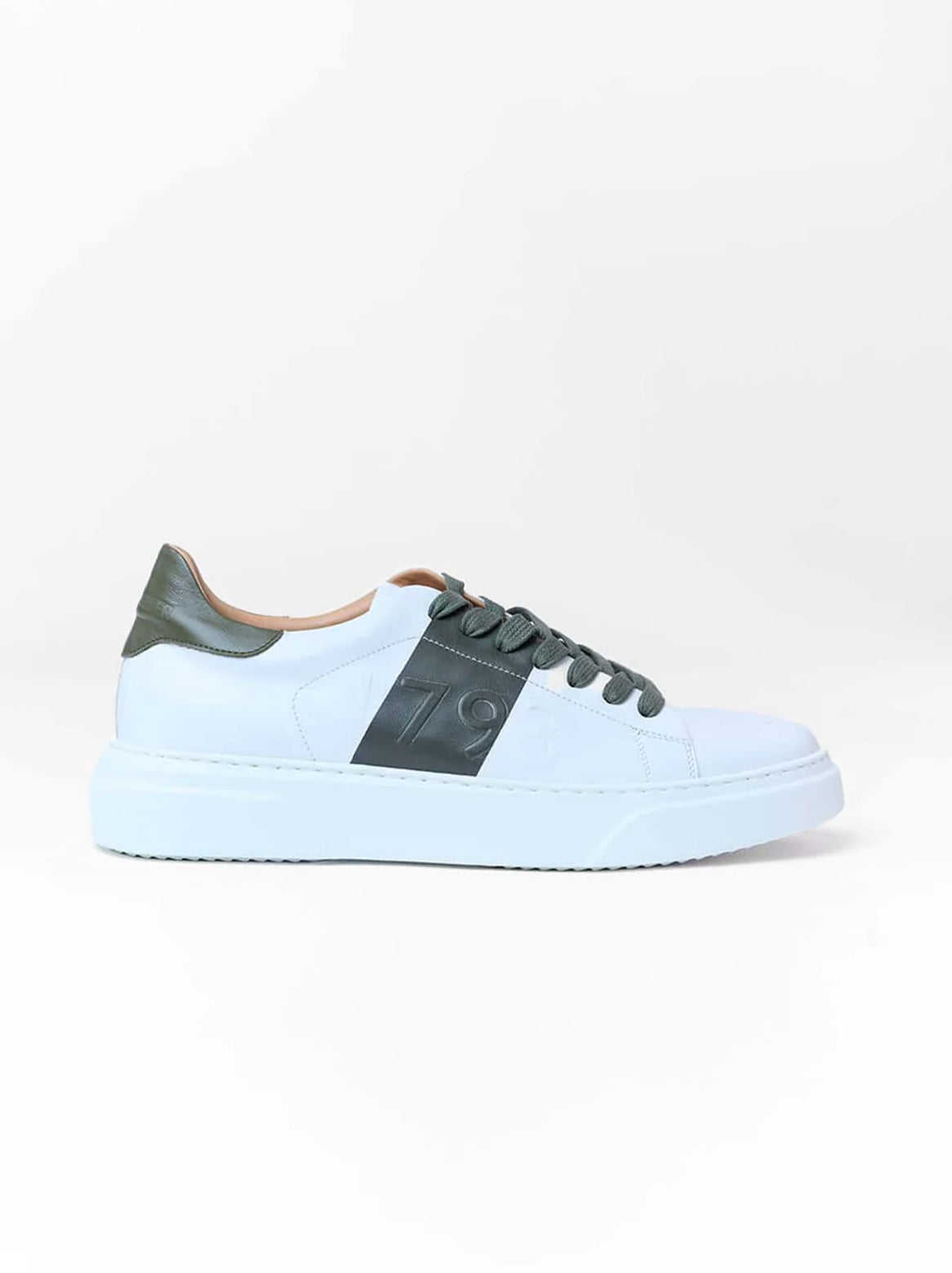 Armando Sneaker 1793 Weiß mit Streifen Grün