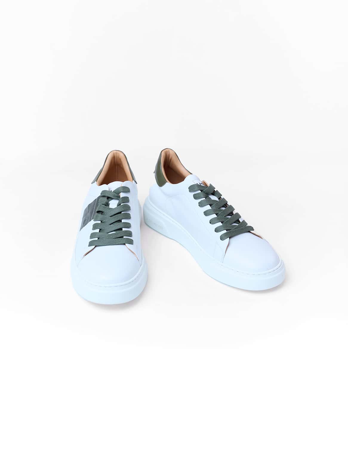 Armando Sneaker 1793 Weiß mit Streifen Grün
