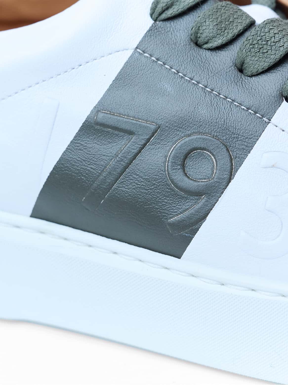 Armando Sneaker 1793 Weiß mit Streifen Grün