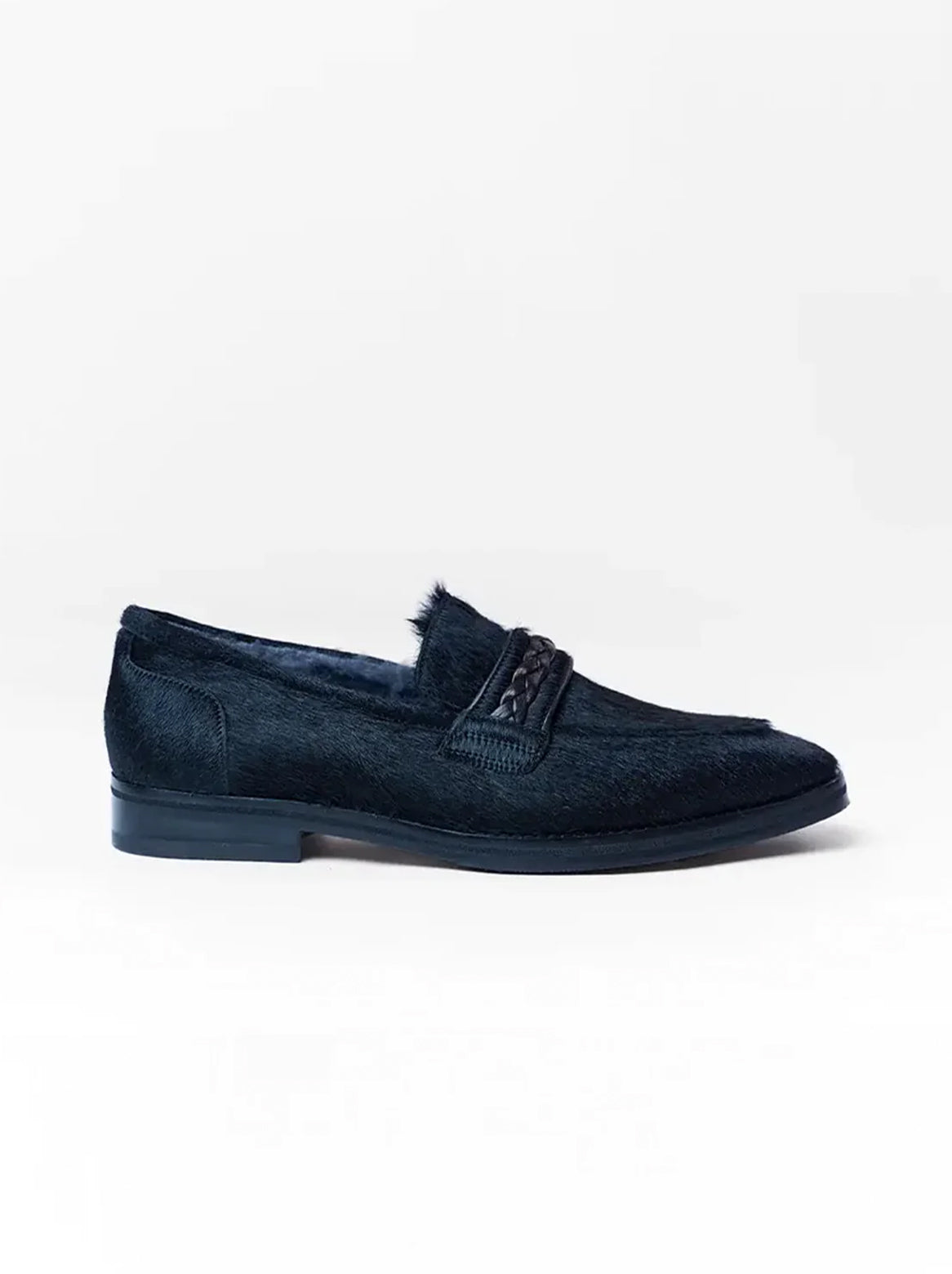 Alfonso Loafer mit Lammfellfutter in Schwarz