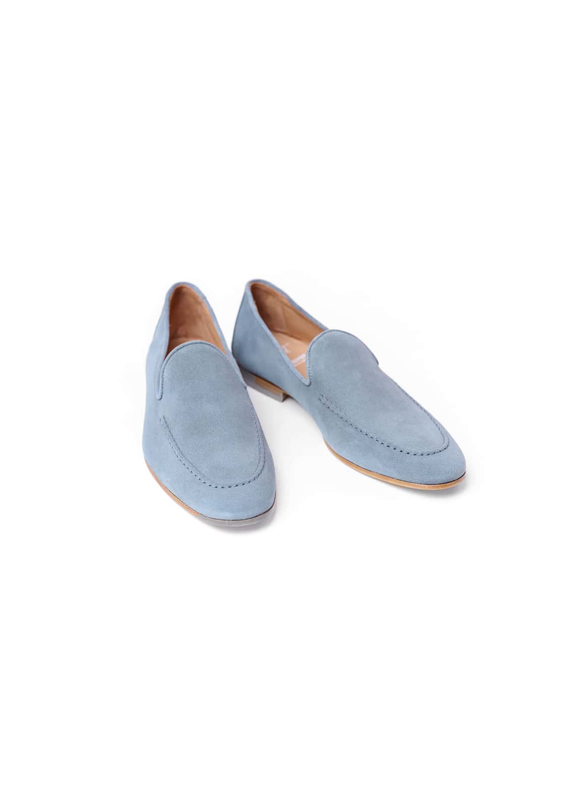 Loafer aus Ziegenvelours in Grau