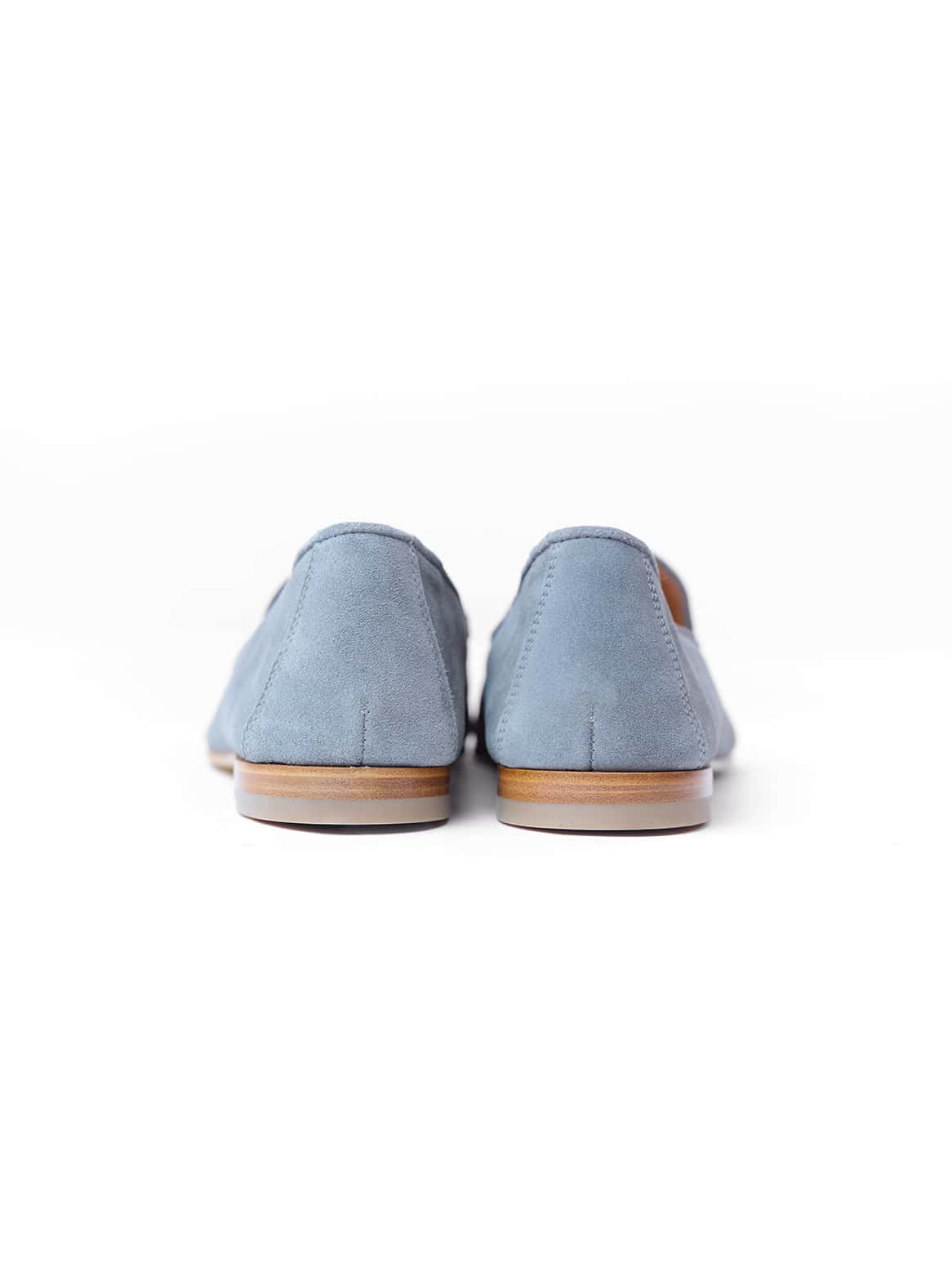 Loafer aus Ziegenvelours in Grau