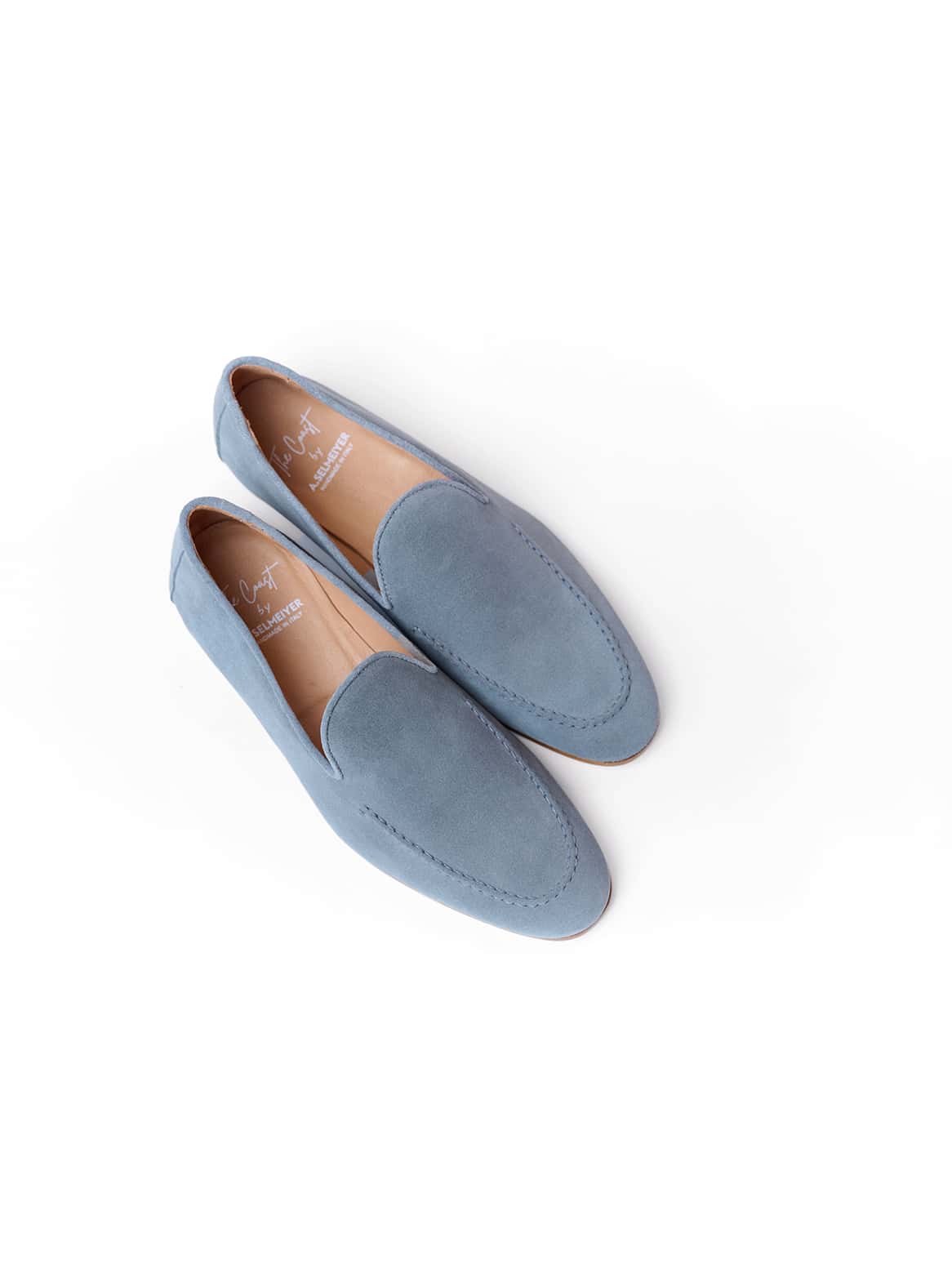 Loafer aus Ziegenvelours in Grau