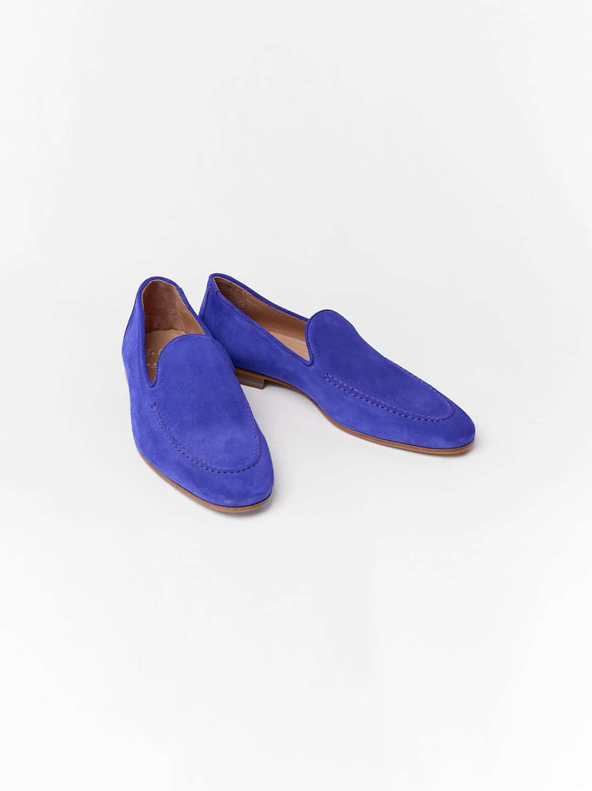 Loafer aus Ziegenvelours in Lila