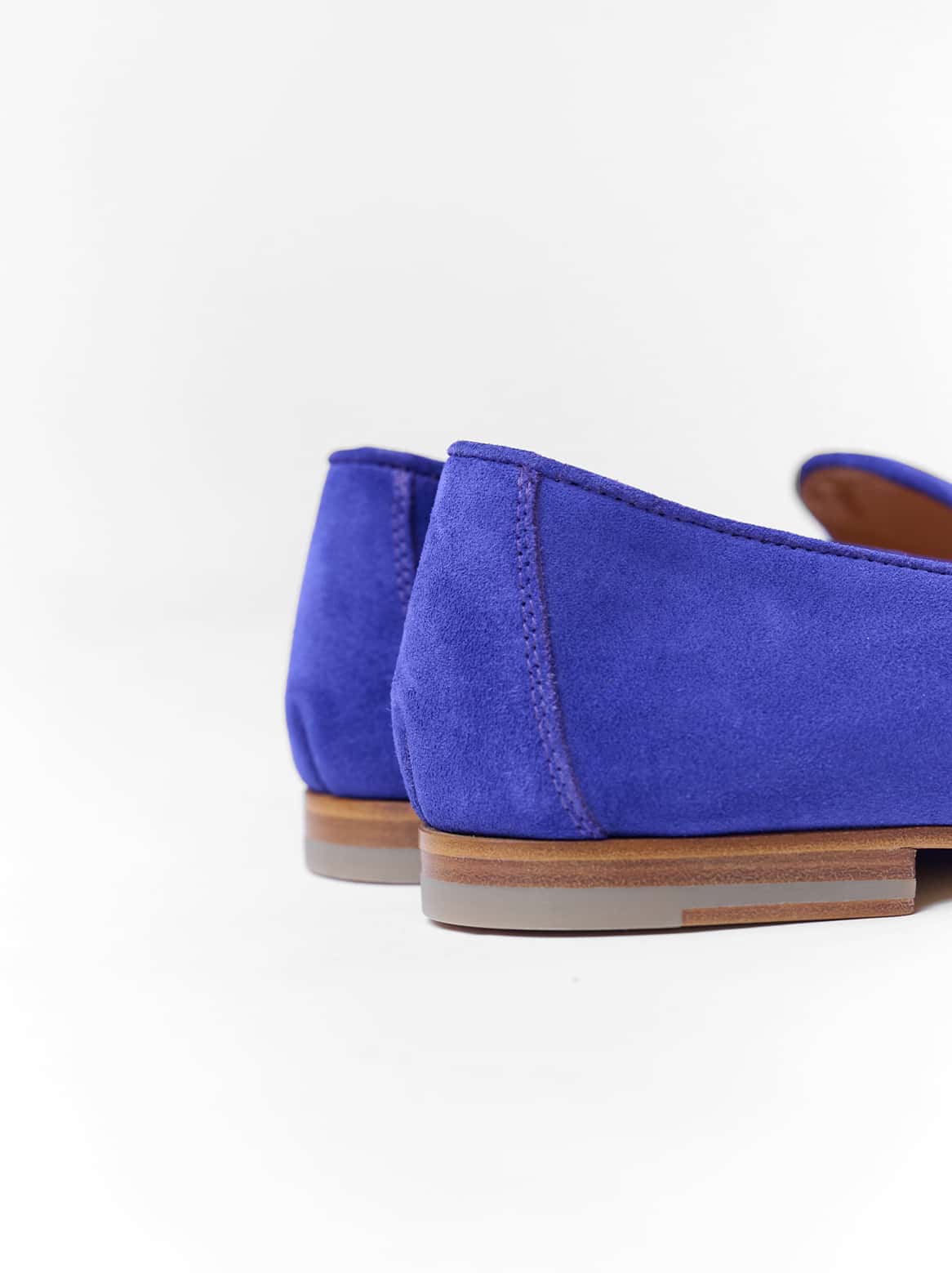 Loafer aus Ziegenvelours in Lila