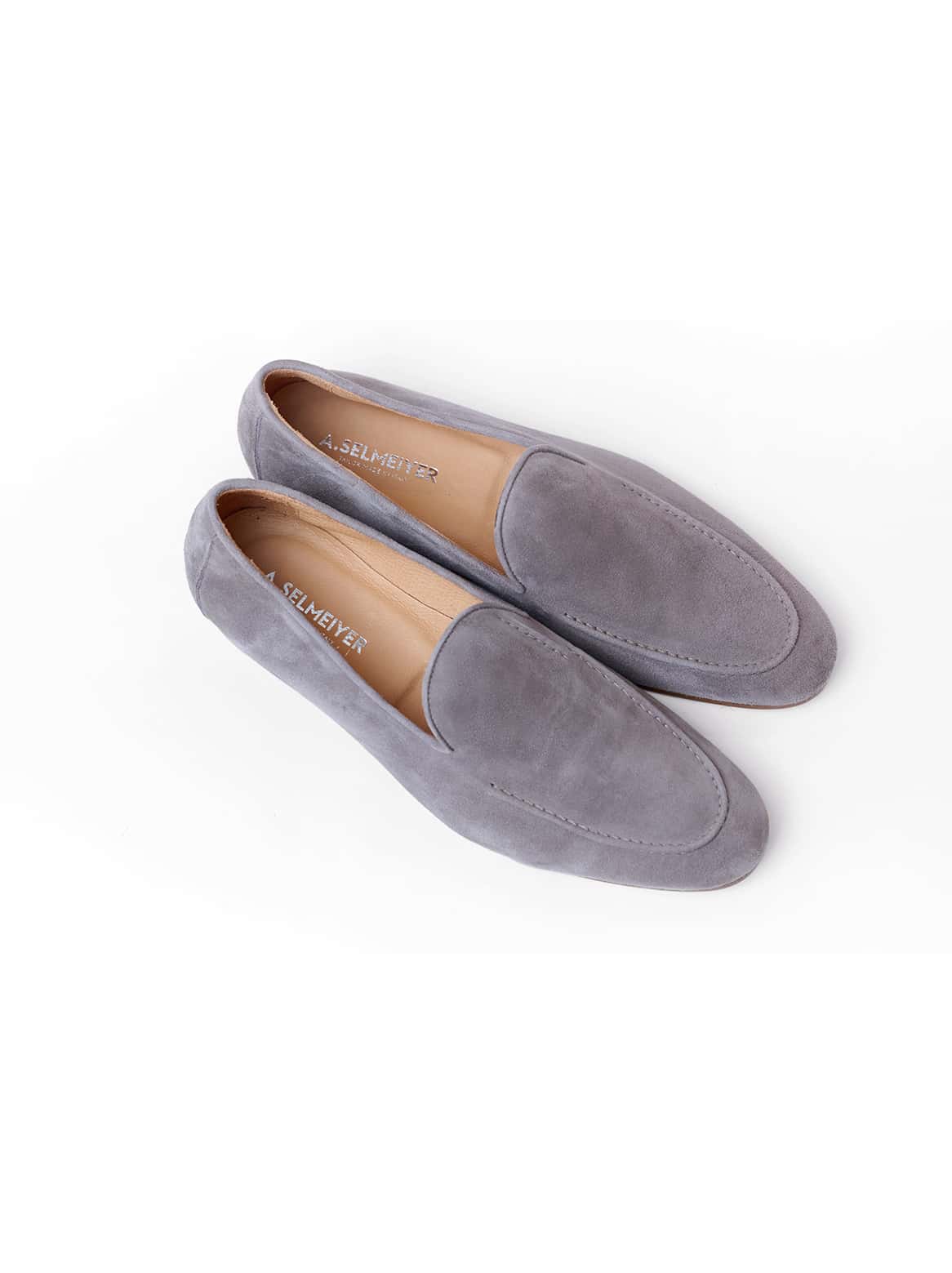 Loafer aus Ziegenvelours Taupe