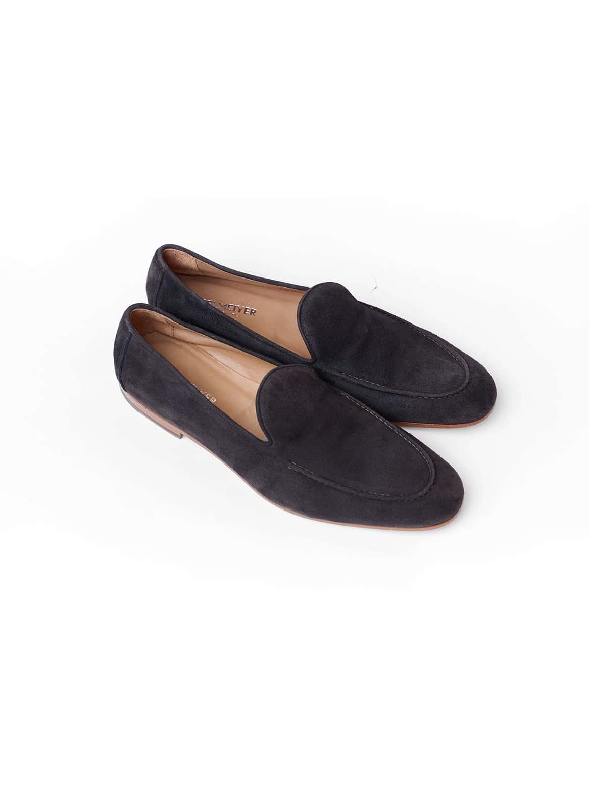 Loafer aus Ziegenvelours in Braun