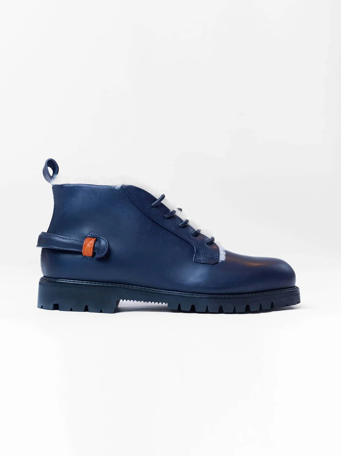 Diego Stiefel mit Lammfell gefüttert in Blau