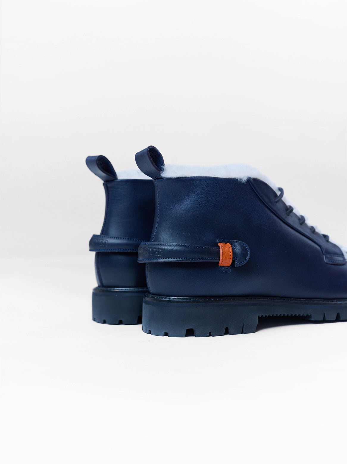 Diego Stiefel mit Lammfell gefüttert in Blau