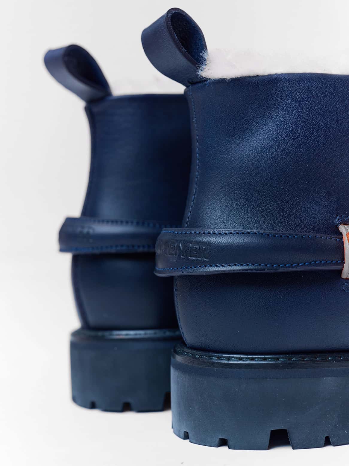 Diego Stiefel mit Lammfell gefüttert in Blau