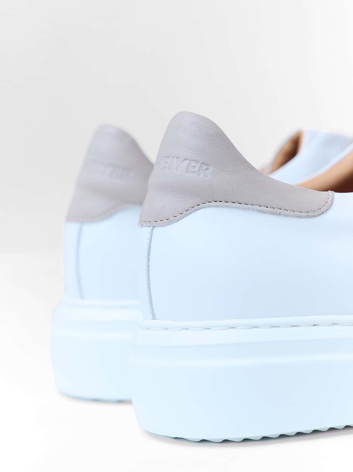 Armando Sneaker 1793 Weiß mit Streifen Taupe