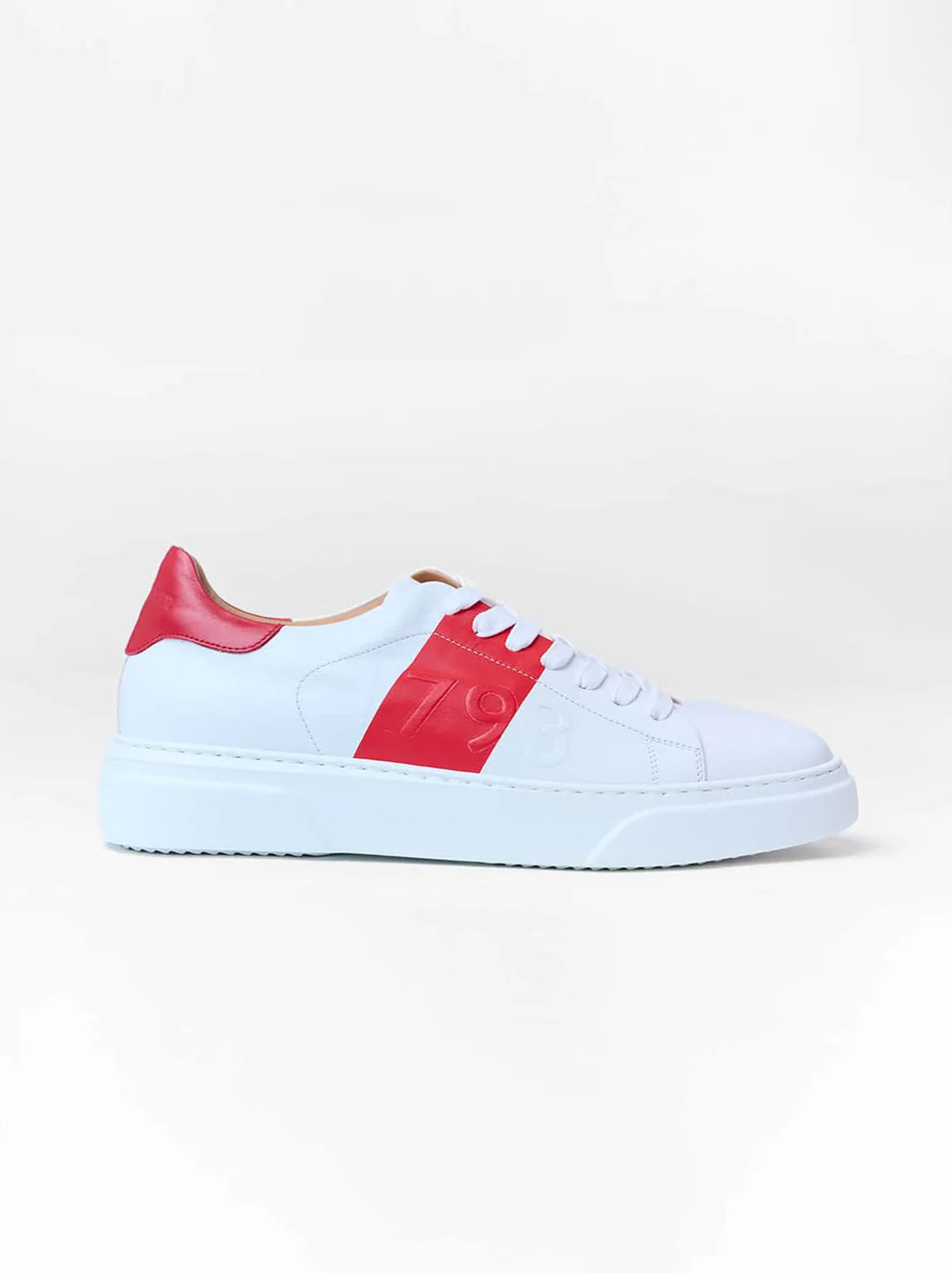 Armando Sneaker 1793 Weiß mit Streifen Rot