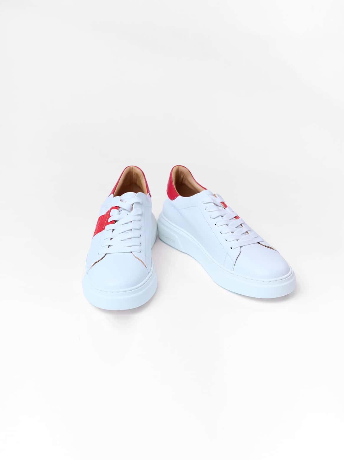 Armando Sneaker 1793 Weiß mit Streifen Rot
