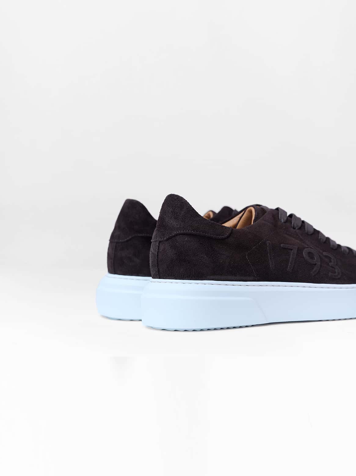 Gianluca 1793 Velour Sneaker in Dunkelbraun