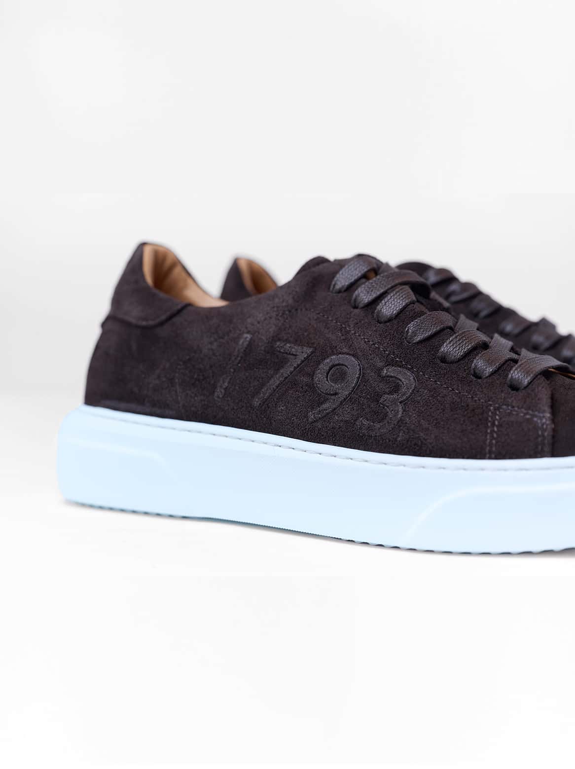 Gianluca 1793 Velour Sneaker in Dunkelbraun