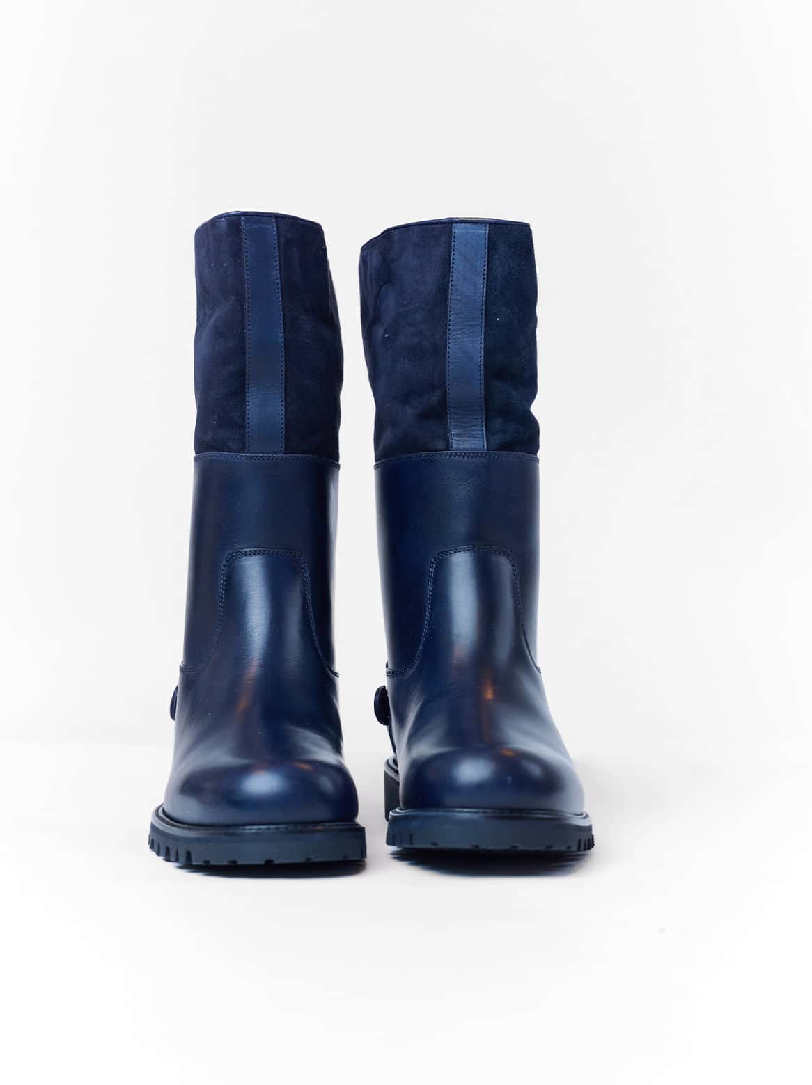 Florenzo Stiefel mit Lammfellfutter in Dunkelblau