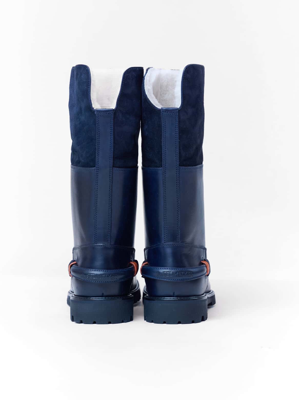 Florenzo Stiefel mit Lammfellfutter in Dunkelblau