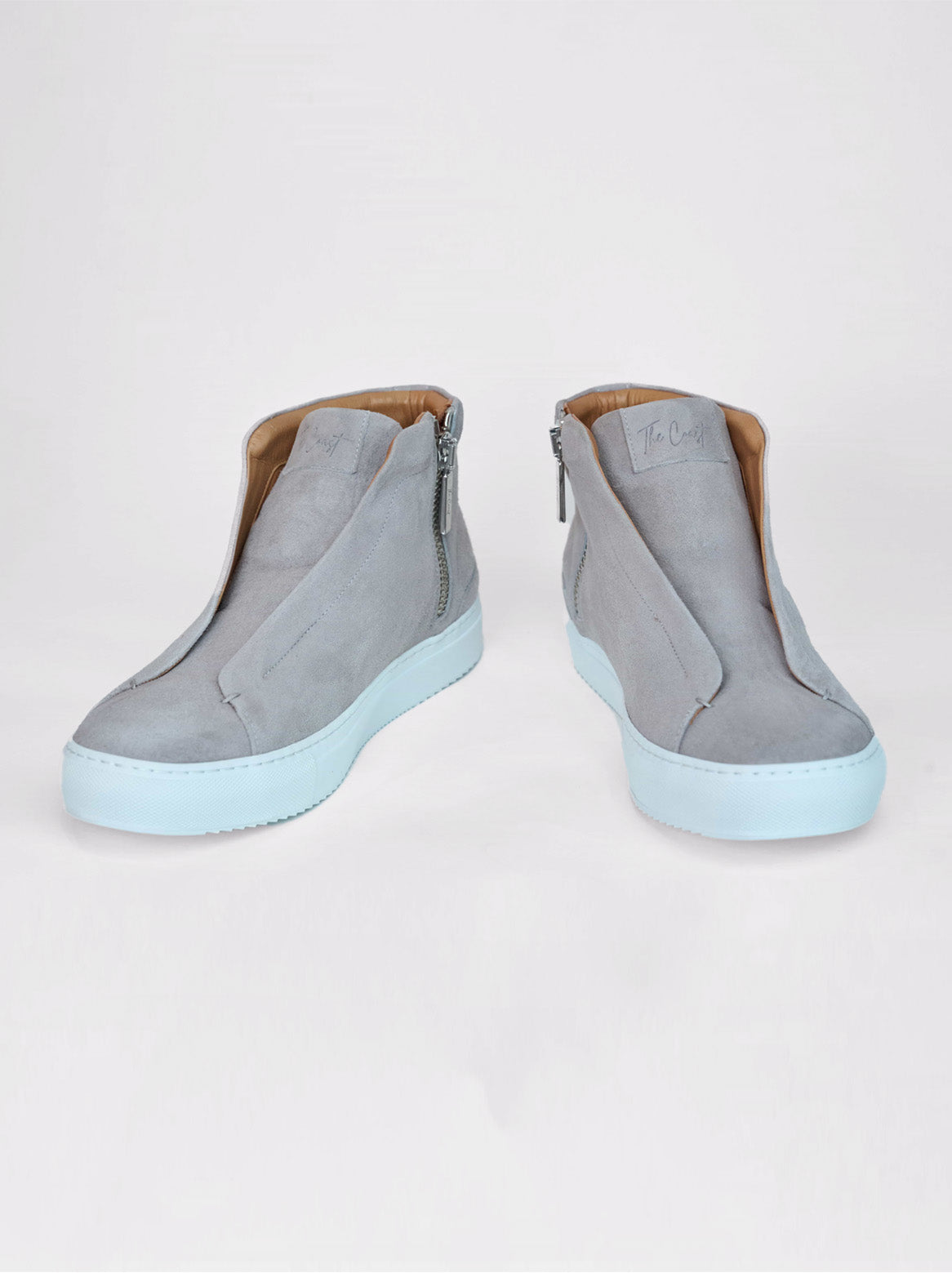 Jensi Slip In High Top aus Ziegenvelours in Grau