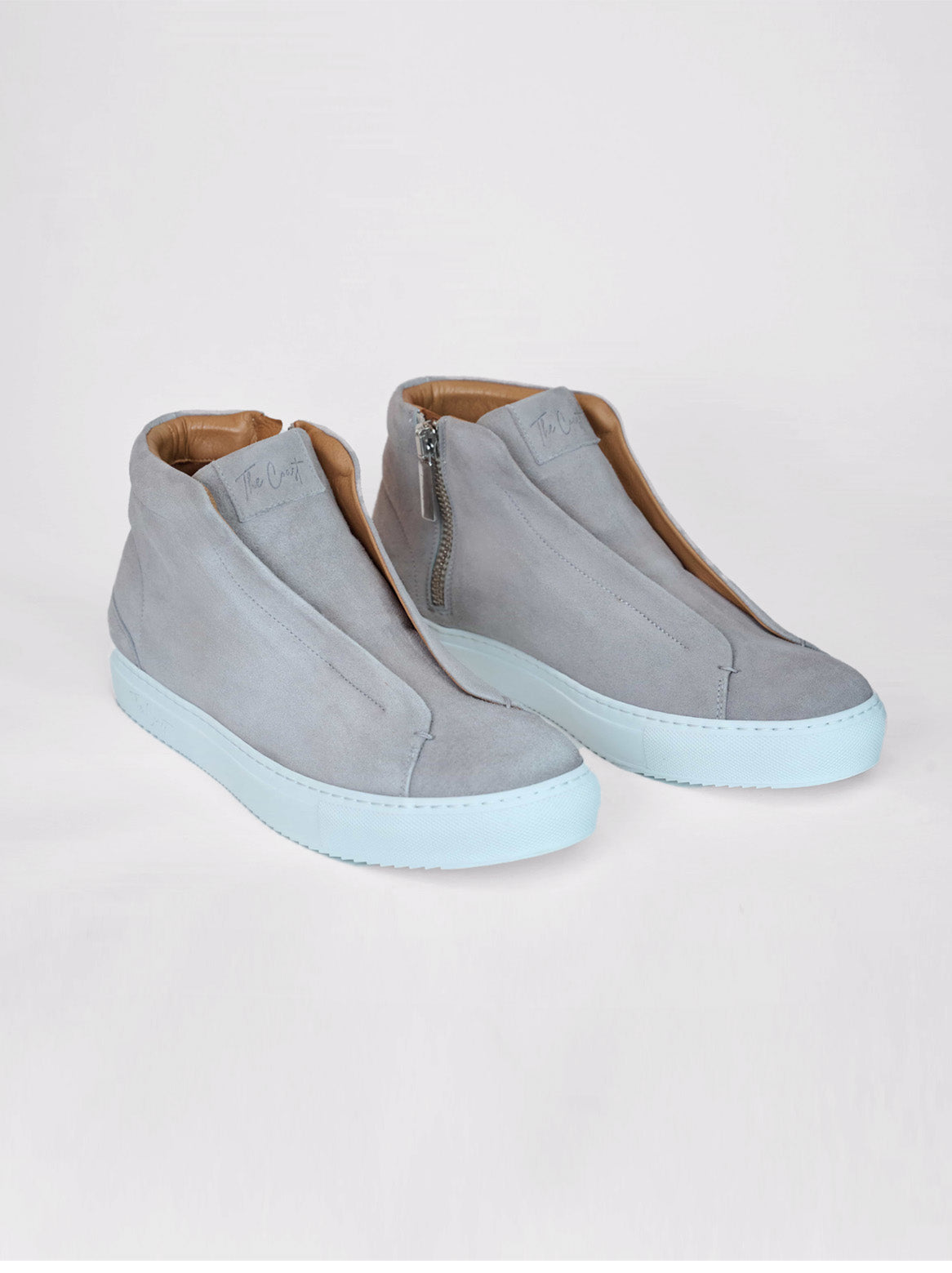Jensi Slip In High Top aus Ziegenvelours in Grau