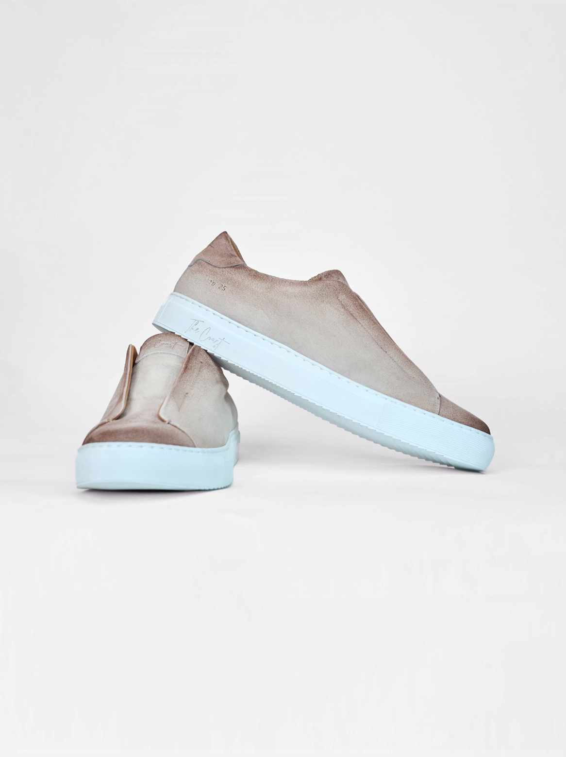 Benni Slip In in handbrushed Ziegenvelours in Beige