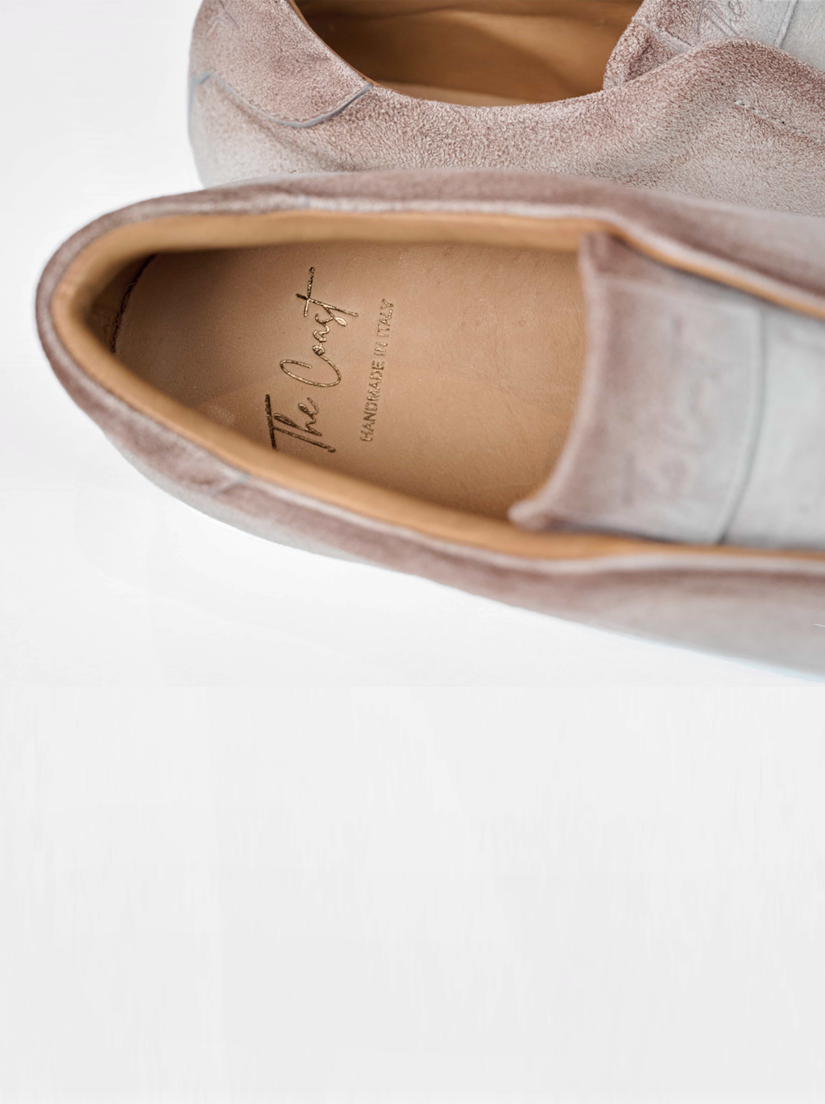 Benni Slip In in handbrushed Ziegenvelours in Beige
