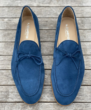 Open image in slideshow, Loafer blue with leather sole
