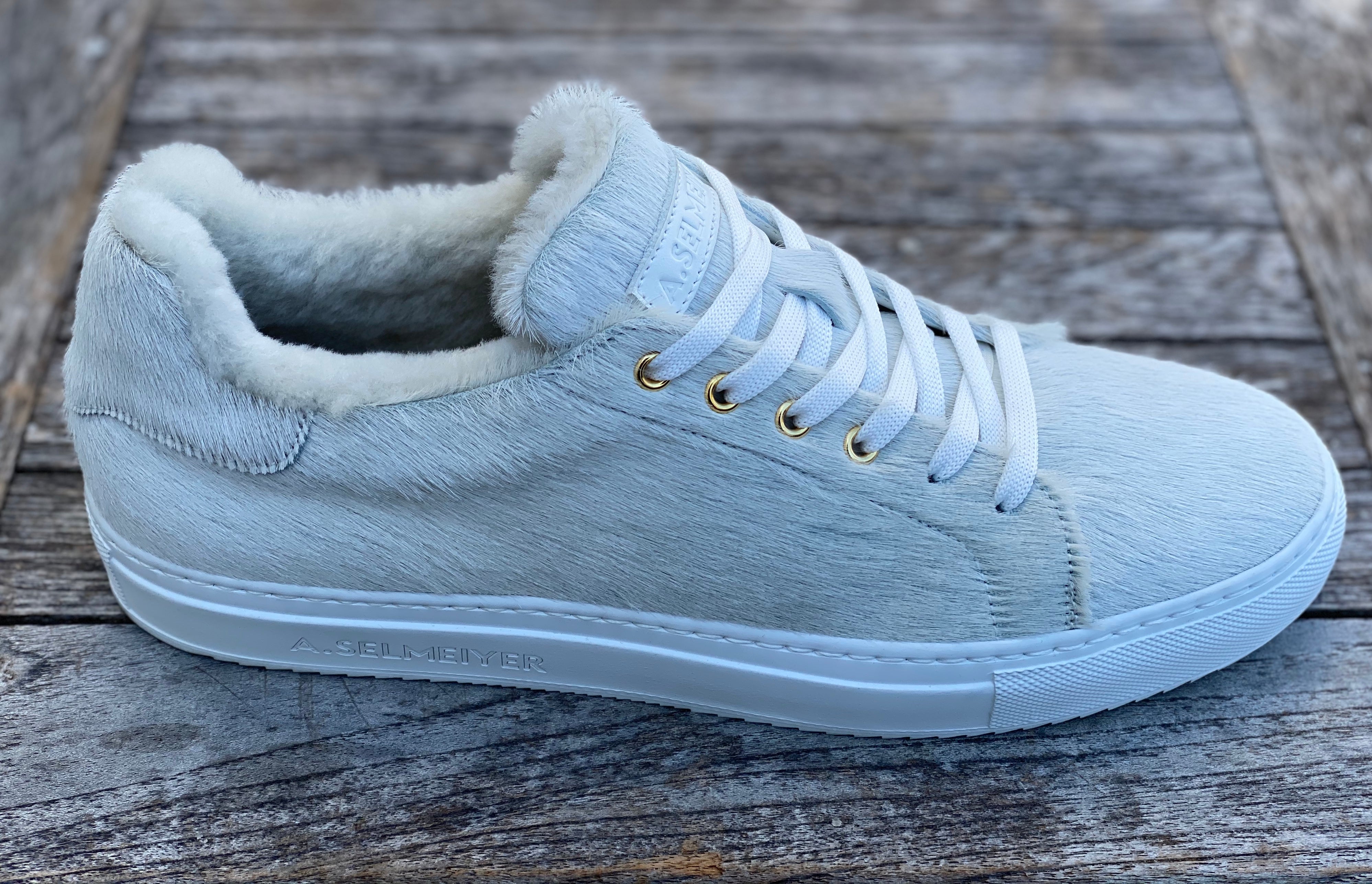 Cavallino Sneaker Creme-Weiß mit Lammfellfutter